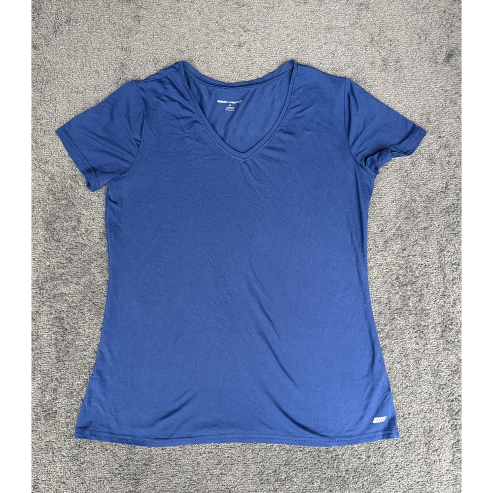 Amazon Essentials Womens Royal Blue V-Neck Short Sleeve Active Tee Size M